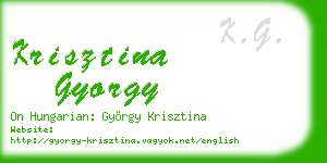 krisztina gyorgy business card